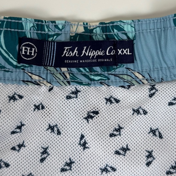 Fish Hippie Swim Trunks Size 2XL - Picture 4 of 8